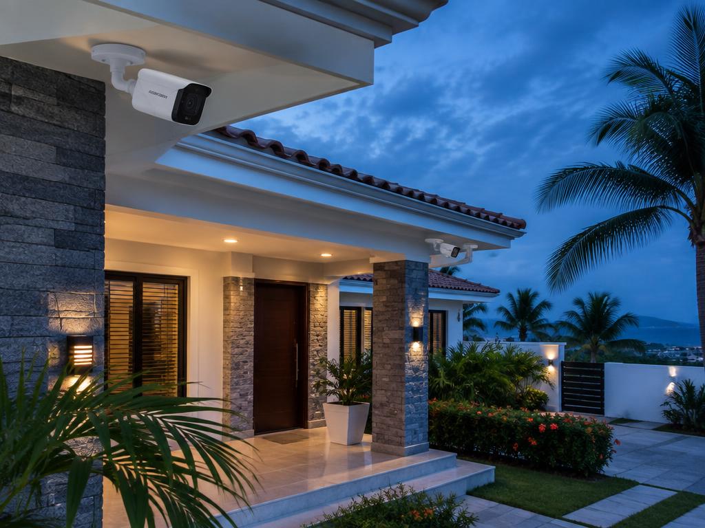 Casa en Baní con cámaras de seguridad instaladas por J2M Tech